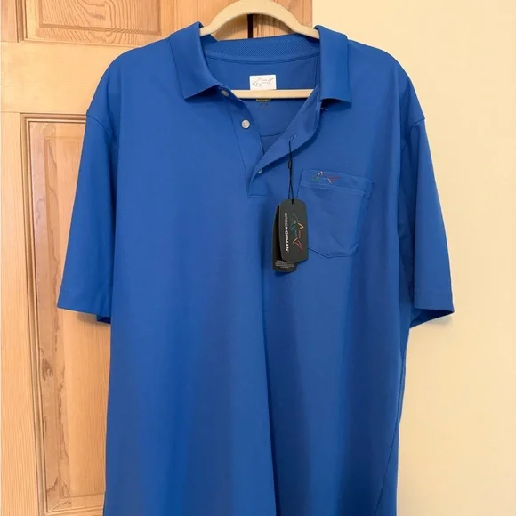 Greg Norman Collection Cobalt Blue Polo Shirt - Picture 1 of 4